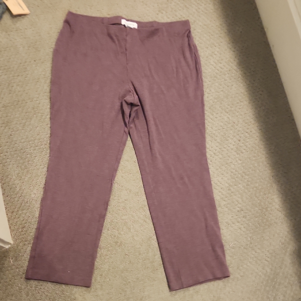 NEW Liz Claiborne Women's Lavender Straight Leg Pants. NEW. Sz LARGE
